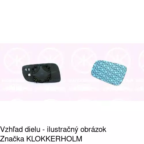 Sklo vonkajšieho zrkadla s držiakom 9541547E /POLCAR/ - obr. 3