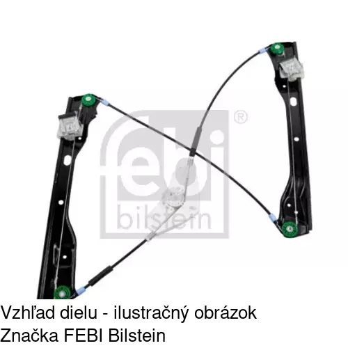 Mechanizmus sťahovania okna elektrický bez motora 9555PSG1 /POLCAR/ - obr. 2