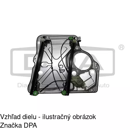 Mechanizmus sťahovania okna elektrický bez motora 9568PSG4 /POLCAR/ - obr. 5