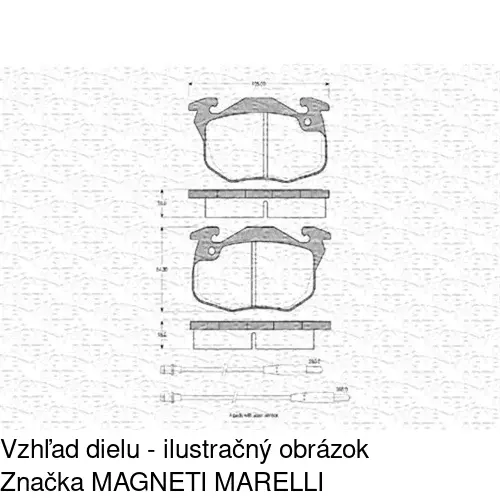 Brzdové dosky S70-0015 /POLCAR/ - obr. 1