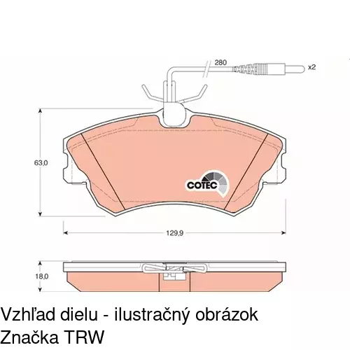 Brzdové dosky POLCAR S70-0091