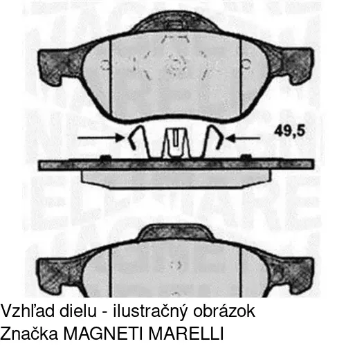 Brzdové dosky S70-0110 /POLCAR/ - obr. 1