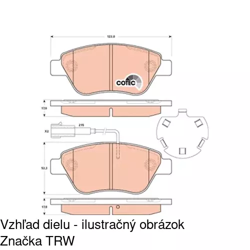 Brzdové dosky S70-0118 /POLCAR/ - obr. 4