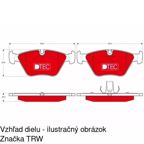 Brzdové dosky S70-0197 /POLCAR/ - obr. 3
