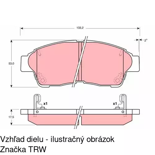 Brzdové dosky POLCAR S70-0210