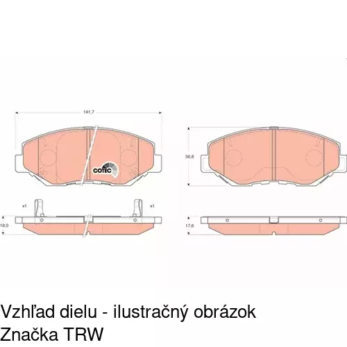 Brzdové dosky S70-0261 /POLCAR/ - obr. 1