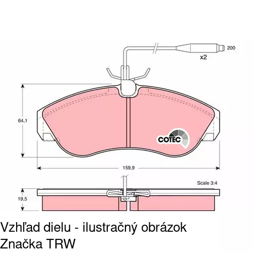 Brzdové dosky S70-0293 /POLCAR/ - obr. 5