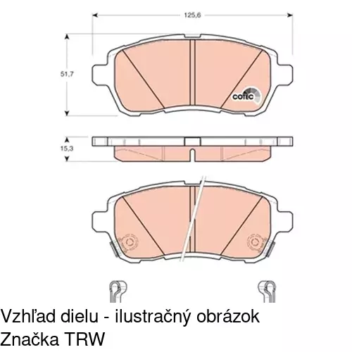 Brzdové dosky S70-0315 /POLCAR/ - obr. 2