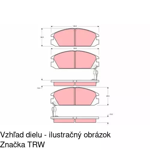 Brzdové dosky S70-0402 /POLCAR/ - obr. 2