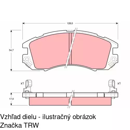 Brzdové dosky S70-0424 /POLCAR/ - obr. 1