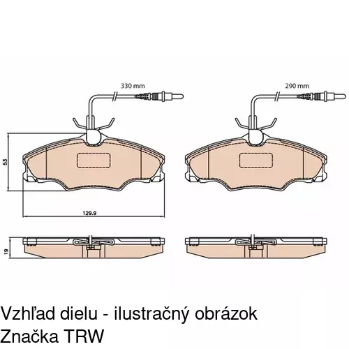 Brzdové dosky S70-0512 /POLCAR/ - obr. 4