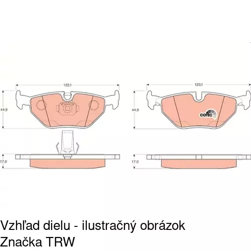 Brzdové dosky S70-1083 /POLCAR/ - obr. 5