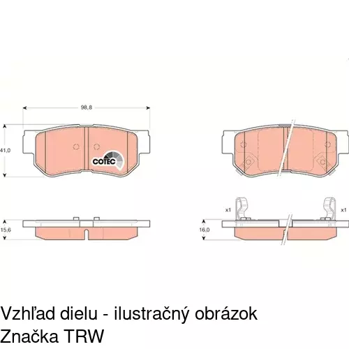 Brzdové dosky POLCAR S70-1570