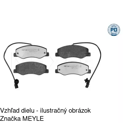 Brzdové dosky S70-1607 /POLCAR/ - obr. 1