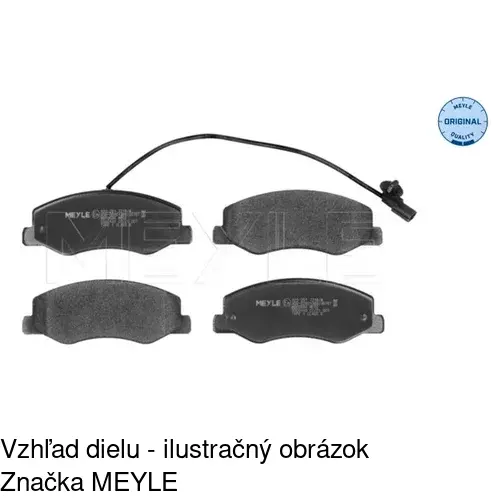 Brzdové dosky S70-1607 /POLCAR/ - obr. 2