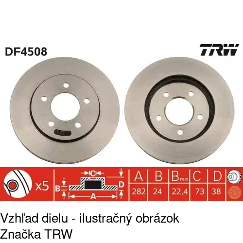 Brzdový kotúč S71-0083 /POLCAR/ - obr. 1
