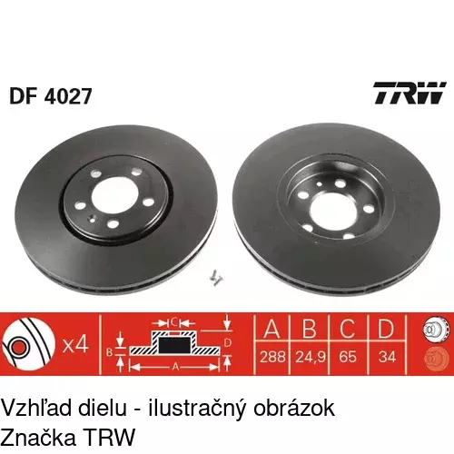 Brzdový kotúč POLCAR S71-0239