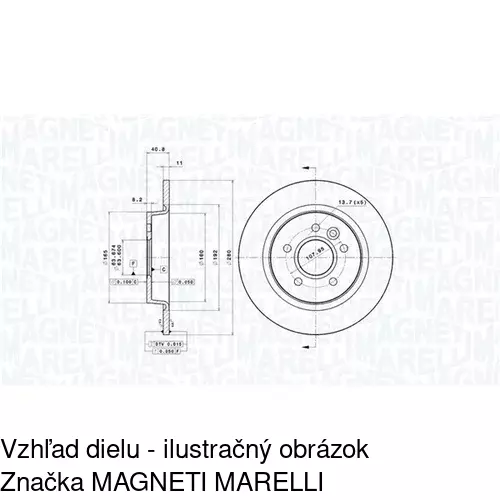 Brzdový kotúč POLCAR S71-1026