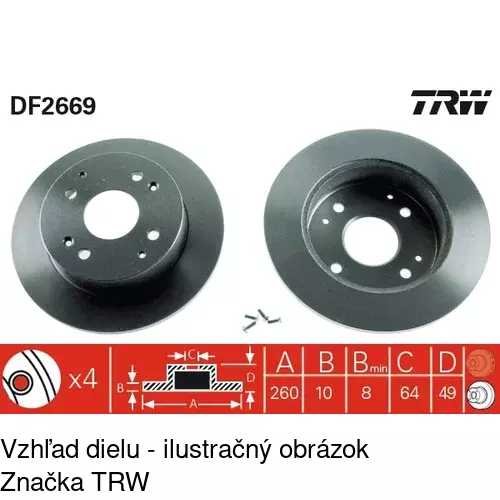 Brzdový kotúč S71-1060 /POLCAR/ - obr. 3