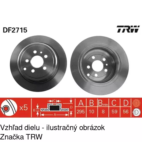 Brzdový kotúč S71-1356 /POLCAR/ - obr. 3