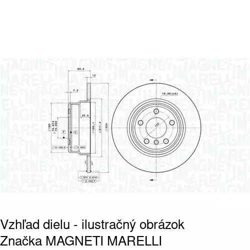 Brzdový kotúč POLCAR S71-1358