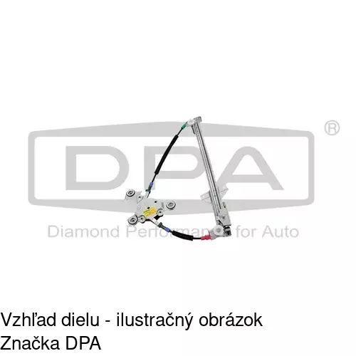 Mechanizmus sťahovania okna elektrický bez motora 1316PSG1 /POLCAR/ - obr. 1