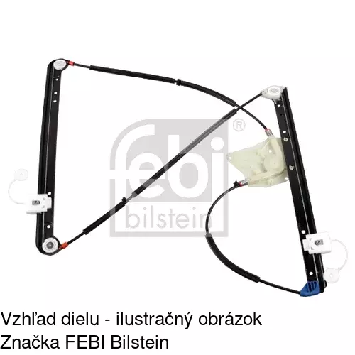 Mechanizmus sťahovania okna elektrický bez motora 1323PSG4 /POLCAR/ - obr. 2