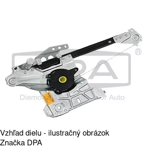 Mechanizmus sťahovania okna elektrický bez motora 1324PSG3 /POLCAR/ - obr. 1