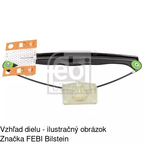 Mechanizmus sťahovania okna elektrický bez motora 1331PSG6 /POLCAR/ - obr. 3