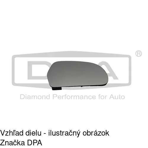 Sklo vonkajšieho zrkadla s držiakom 1332553E /POLCAR/ - obr. 1