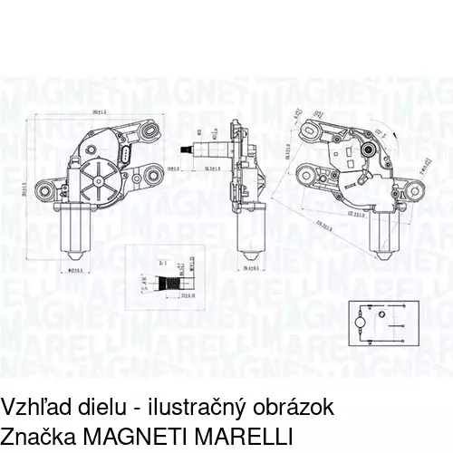 Motorček stieračov 1332SWT2 /POLCAR/ - obr. 2