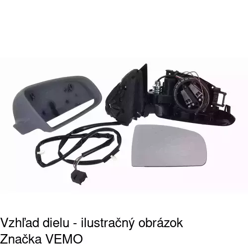 Sklo vonkajšieho zrkadla s držiakom 1335551M /POLCAR/ - obr. 3