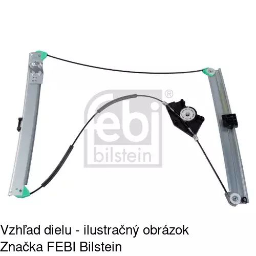Mechanizmus sťahovania okna elektrický bez motora 1335PSG2E /POLCAR/ - obr. 3
