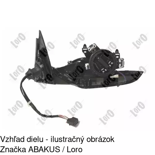 Sklo vonkajšieho zrkadla s držiakom 13E1545M /POLCAR/ - obr. 1