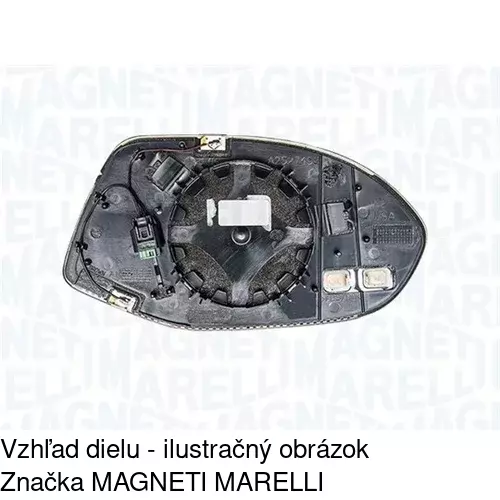 Sklo vonkajšieho zrkadla s držiakom 13G1544E /POLCAR/