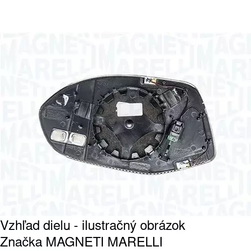Sklo vonkajšieho zrkadla s držiakom 13G1554E /POLCAR/