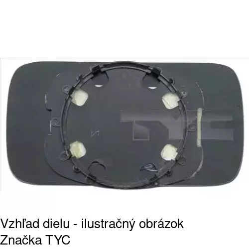 Sklo vonkajšieho zrkadla s držiakom 1402542E /POLCAR/ - obr. 4