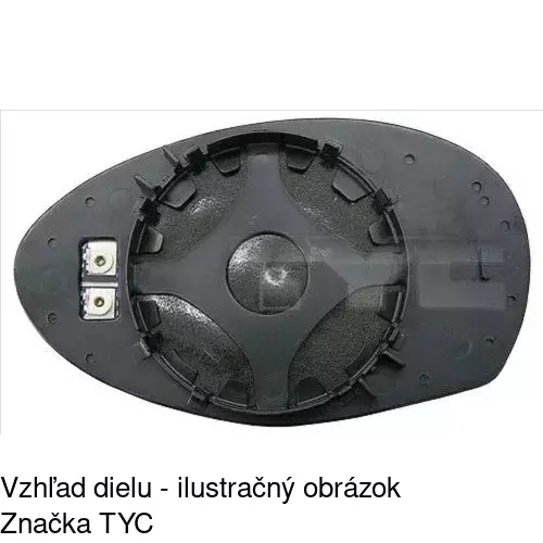 Sklo vonkajšieho zrkadla s držiakom 1404552M /POLCAR/ - obr. 1