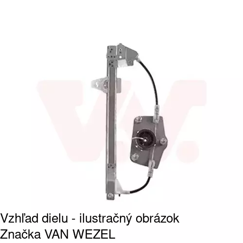 Mechanizmus sťahovania okna elektrický bez motora 1421PSG3E /POLCAR/ - obr. 1