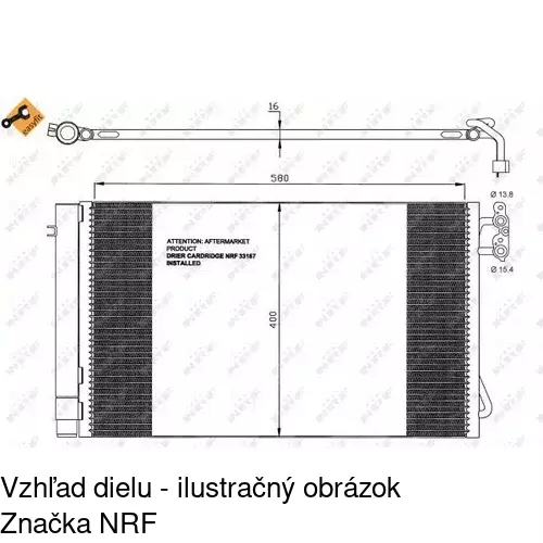 Chladiče klimatizácie 2001K8C1S /POLCAR/ - obr. 1