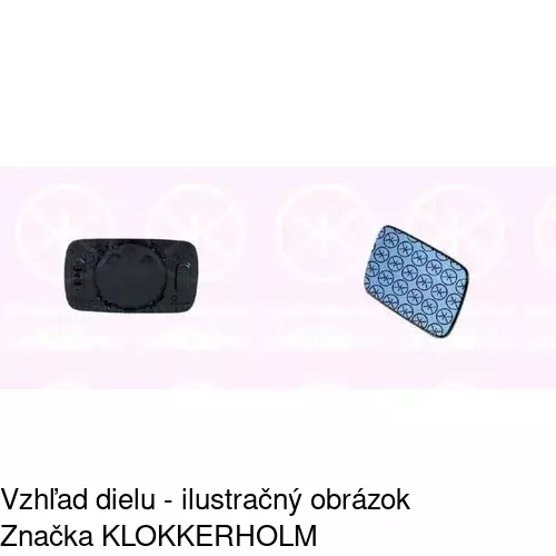 Sklo vonkajšieho zrkadla s držiakom 2008541E /POLCAR/ - obr. 1