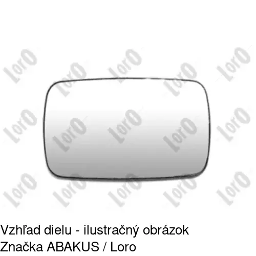 Sklo vonkajšieho zrkadla s držiakom 2008551E /POLCAR/ - obr. 5