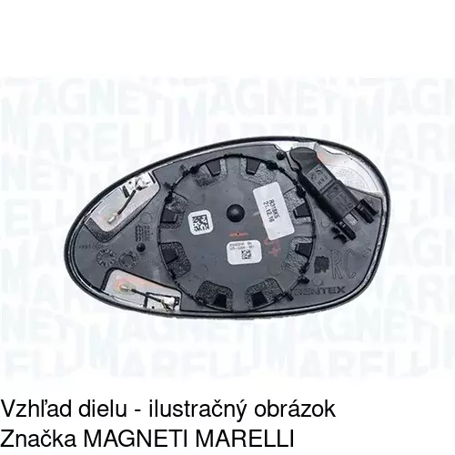 Sklo vonkajšieho zrkadla s držiakom 2040557X /POLCAR/ - obr. 1
