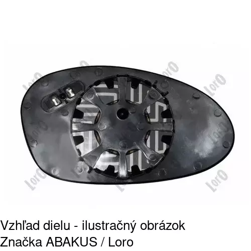 Sklo vonkajšieho zrkadla s držiakom 2042545E /POLCAR/ - obr. 4