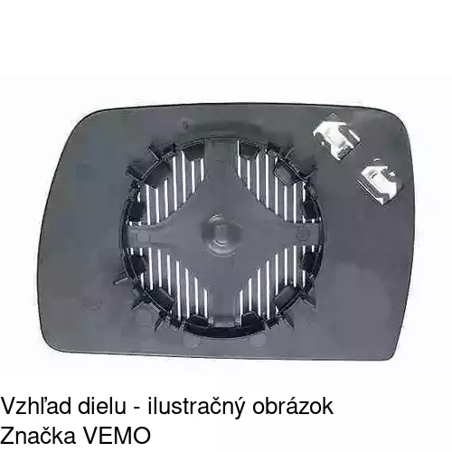 Sklo vonkajšieho zrkadla s držiakom 2055545M /POLCAR/ - obr. 3