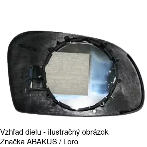 Sklo vonkajšieho zrkadla s držiakom 2306557M /POLCAR/ - obr. 3