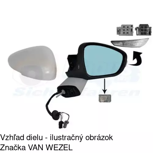 Vonkajšie zrkadlo POLCAR 23G1525M