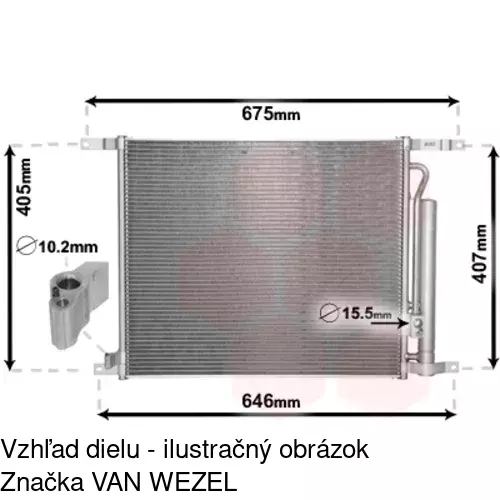Chladiče klimatizácie 2515K8C1S /POLCAR/ - obr. 3