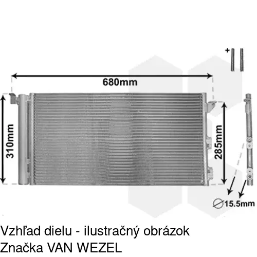 Chladiče klimatizácie 3003K8C1S /POLCAR/ - obr. 4