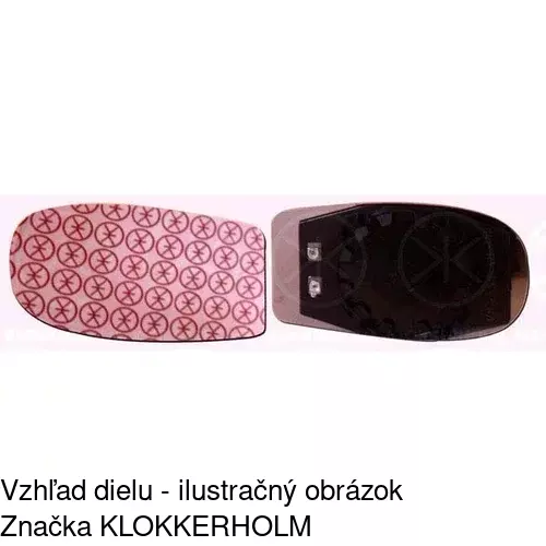 Sklo vonkajšieho zrkadla s držiakom 3022544M /POLCAR/ - obr. 3